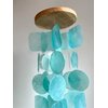 Solange & Frances Wind Chimes for Outside – Turquoise Capiz Shells Wind Chime Garden Decorations Outdoor, Unique Gifts for Women, Gifts for Mom or Birthday Gifts