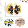 AsggBah 3pcs Back to School Pencil Bow Hair Clips Colorful Grosgrain Hairgrips Alligator Clips for First Day of School Toddler Kids Kindergarten Pupils Students Hair Accessories