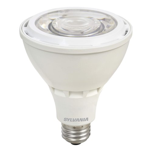 SYLVANIA PAR30LN Long Neck Flood LED Light Bulb, 19W, 75W Equivalent, Dimmable, 1800 Lumens, 3000K, White - 1 Pack (79361)