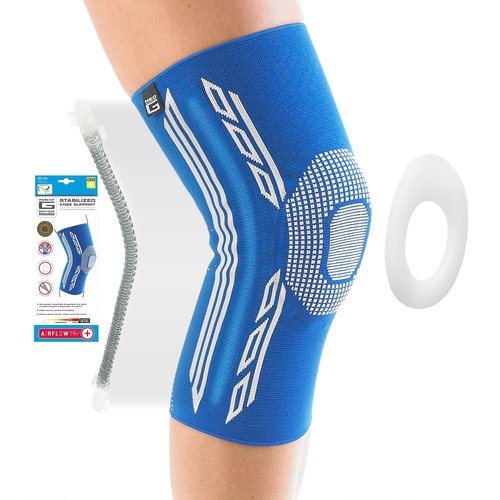 Neo-G Compression Knee Sleeve with Silicone Patella Cushion and Spiral Stays for Basketball, Hiking, Crossfit, Workout Knee sleeves, Running - Sports Knee Compression Sleeve - Airflow Plus – XL