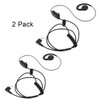HWAYO Walkie Talkie Swivel Earpiece with Microphone and PTT for MOT Two Way Radio - MOT Swivel Earpiece Compatible with Walkie Talkies CLS1410, CLS1100, HKLN4604A (2 Pack)