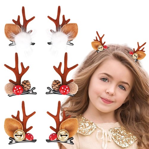 3pcs Christmas Hair Clips, Christmas Hair Pins Christmas Hair Accessories Christmas Hair Clips for Girls Cute Christmas Hairpin for Christmas Party Women Girls