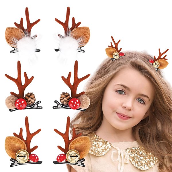 3pcs Christmas Hair Clips, Christmas Hair Pins Christmas Hair Accessories Christmas Hair Clips for Girls Cute Christmas Hairpin for Christmas Party Women Girls