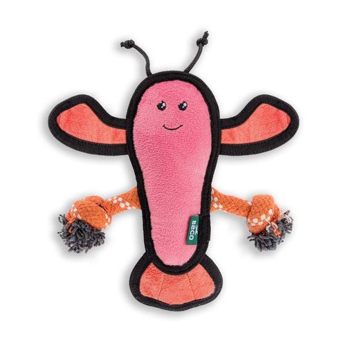 Beco Lovable Soft & Silly Lobster Squeaker Dog Toy, Made with 70% Recycled Materials, Snuggle, Chew, Toss & Fetch