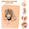 10pcs Tattoo Practice Skin, maseyboc Tattoo Skin Practice Double Sides Flexible, Fake Skin Tattoo for Tattoo Supplies, Practice Skin for Practicing for Beginners and Experienced Artists Blank