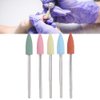 Nail Drill Bits, Silicone Rubber Drill Bit, 2.35mm Nail Drill Bits Set, No Dust Pollution Nail Drill Bit Set for Processing and Polishing Nail, Glass, Plastic(152)