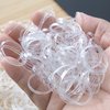 Xiufortion 1000-Pack Mini High Elasticity Clear Soft Rubber Bands Mini Hair Elastics for DIY storage Children Hairstyle Ponytail Dreadlock （transparent）