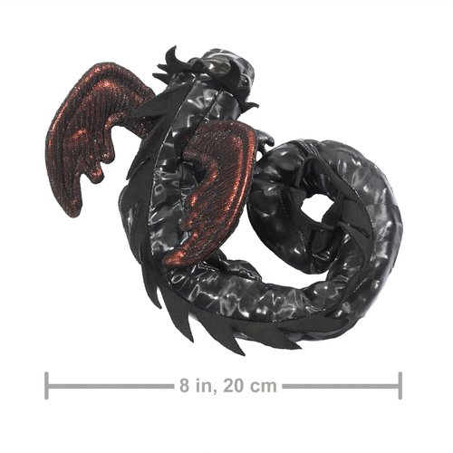 Folkmanis Dragon Wristlet Finger Puppet Black; Red-brown, 1 EA