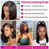 Tascal 5x5 Bob Wig Human Hair Straight Bob Lace Closure Wigs Human Hair Short Bob Human Hair Wigs for Black Women Transparent Glueless Wigs Human Hair Pre Plucked with Baby Hair (12 Inch)