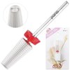 PANA Nail Carbide 5 in 1 Bit - Two Way Rotate use for Both Left and Right Handed - Fast Remove Acrylic or Hard Gel - 3/32" Shank - Manicure, Nail Art, Drill Machine (Fine - F, Silver)