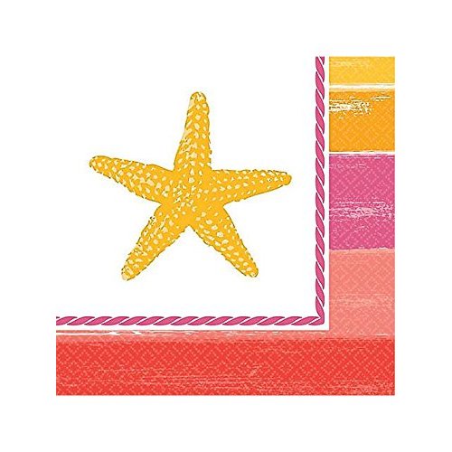 amscan Beverage Napkins mc Summer Shells