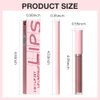 evpct Retractable 1Pcs Lip Liner Pencils and 1 Pcs Lip Gloss Makeup Set for Shaping & Sculpting Lips, Rose Red Long-Lasting Waterproof Matte Rich Lip Colors Liner Crayon Liquid Lipstick 08#