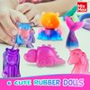 MixMax Make Your Own Squishies Toys, 6 Packs Rubber Dolls Making Kit for Kids Glow Jumbo Glitter Silicone Squishy Craft Kit for Girls 6-12 Nice Boy Party Activities