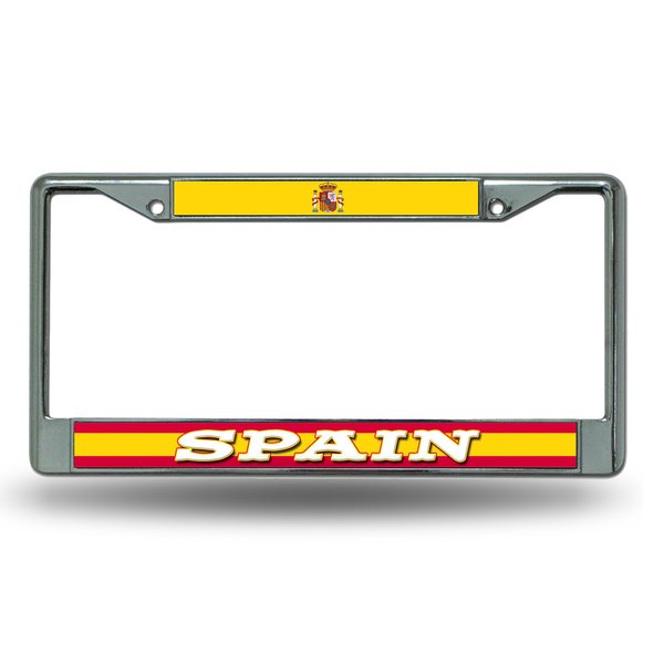 Rico Industries Spain National Soccer Team Standard Chrome License Plate Frame