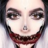 Halloween Tattoo Stickers 20 PCS black,Colour Halloween Clown Horror Mouth Tattoo Stickers Halloween Temporary Tattoos Face Decals Prank Props for Halloween Cosplay Party Decorations