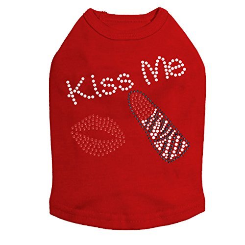 Kiss Me (Lips and Lipstick) Dog Shirt 4XL RED