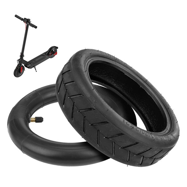 8.5 Inch Electric Scooter Replacement Tire & Inner Tubes, 50/75-6.1 Compatible for Gotrax Gxl V2/Xiaomi M365/Pro/1S, 8 1/2X2 Rubber Tyre & Air Inner Tube Set (Straight Valve Stem) (1 Set)