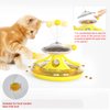 Cdipesp 3 in 1 Interactive Cat Toys Balls Cat Fidget Spinner Treat Toys Windmill Cat Food Dispenser Toys Cat Slow Feeder Dry Food Cat Teaser Wand for Indoor Cats