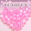 VENOFEN 50PCS Pink Hair Beads Dreadlock Beads for Hair Jumbo Braid Beads Light Pink Pony Beads for Kids Girls Cute Hair Decoration Braid Accessories Jewelry Making Beads