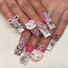 52 PCS Nail Charms and Gems Y2K Butterfly Star Nail Charms Silver Heart Cross Money Charms for Acrylic Nails Design Cherry Nail Gems Jewels for Nail Art Supplies