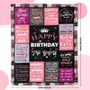 Birthday Gifts for Women Happy Birthday Decorations Blanket Gifts for Women Birthday Unique Birthday Gifts for Women Friendship Mom Wife Girl Grandma Sister Funny Birthday Gifts Throw Blanket 50"x60"