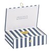 C.R. Gibson White and Blue Greeting Card Set with Gift Box, 20pc, 5'' W x 3.5'' H