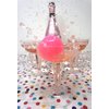 Merz67 Pong-Secco Ping-Pong Drinking Game 12 Champagne Glasses, 2 Balls and Drawstring Backpack, Pink