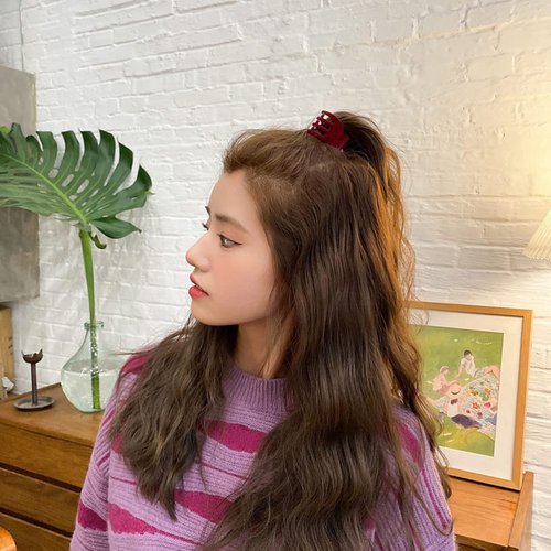 Beaupretty 4pcs Ponytail Artifact Mini Barrettes Women Jaw Clips Hair Claw Clip Goody Hair Clips for Women Small Jaw Clips for Hair Tiara Red Small Hair Catch The Side Velvet Miss