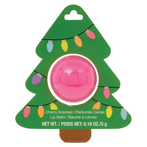 iscream Christmas Joy Rosy Tree Ornament Shaped Cherry Scented Lip Balm