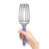 Olivia Garden FingerBrush Scalp-Hugging & Vented Combo Paddle Hair Brush (ionic & 100% boar bristles) FBCO-MD (Medium)