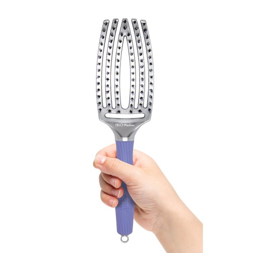 Olivia Garden FingerBrush Scalp-Hugging & Vented Combo Paddle Hair Brush (ionic & 100% boar bristles) FBCO-MD (Medium)