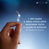 MOON Midnight Teeth Whitening Strips with HA Hydroxyapatite, 7 Shades Whiter in 2 Weeks, 28 Treatments with Dissolvable Strips, Enamel-Safe Formula, Gentle on Sensitive Teeth, Vegan, 56 Strips