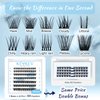 Lash Clusters 84 Pcs Cluster Lashes Eyelash Clusters DIY Cluster Eyelash Extensions Individual Lashes Thin Band & Soft(Plateau,D-8-16mix)