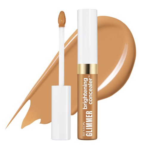Revlon Glimmer Brightening Concealer, Liquid Under Eye Concealer, Made with Caffeine, Vitamin C, & Stevioside, 155, 0.3 fl oz