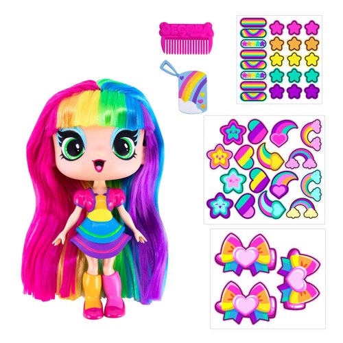 Decora Girlz 5" Collectible Dolls, 8 Surprises to UNbox, Fun Fashions & Stickers, 9 to Collect