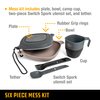 UCO 6-Piece Camping Mess Kit with Bowl, Plate, Collapsible Cup, and Switch Camping Spork