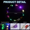 QSJQAMG 30 Pcs LED Flower Crown Headband,led Headbands,Light Up Flower Headbands for Women,Garlands Glowing Floral Wreath Crowns for Weddings,Halloween,Birthdays,Role-Playing,Beach Parties，Christmas