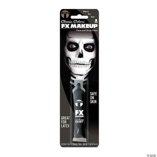 Tinsley Transfers FX Makeup - Face and Body Paint - Water-Based Cream - 7g / 0.24 oz Tube (Black), 1.0 Count