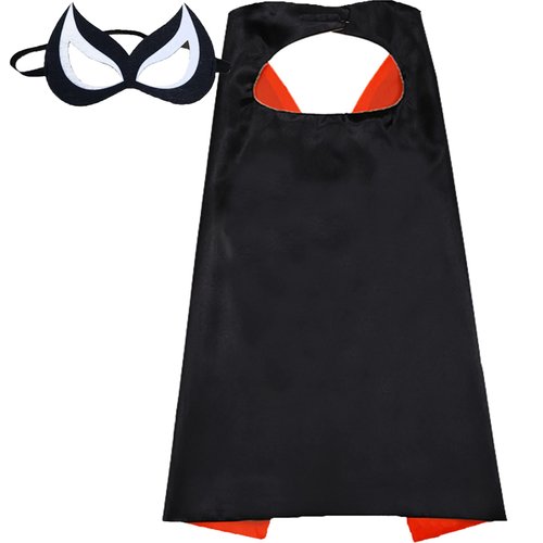 Dajiahao Kids Halloween Costumes and Boys and girls cosplay capes - Toys Capes 4-10 Year for boys birthday party Gifts (black-B)
