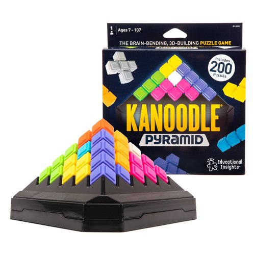 Educational Insights Kanoodle Pyramid, Brain Teaser Puzzle Game, Featuring 200 Challenges, Gift for Ages 7+