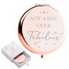 Birthday Gifts for Women – Not a Day Over Fabulous Rose Gold Compact Mirror I Birthday Gifts for Friends 40th 50th 60th 70th 80th Gifts for Women I Birthday Gift Ideas for Her; Coworker, Aunt, Mom