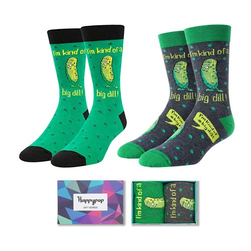 HAPPYPOP Funny Gifts For Men, Pickle Gifts Pickle Socks,Gifts For Him Dad, I'M Kind Of A Big Dill