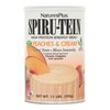 NaturesPlus SPIRU-TEIN Shake - Peaches & Cream Flavor - 1.1 lbs, Spirulina Protein Powder - Plant Based Meal Replacement, Vitamins & Minerals For Energy - Vegetarian, Gluten-Free - 15 Servings