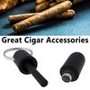 OYHBO Cigar Punch Set of 3 Cigar Accessories Bullet Style Plastic Keychain Punch with 8 mm Hole (White & Black & Blue)