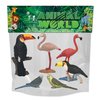 Gemini&Genius Bird Toys for Kids, Jungle Animal Bird Figures Gift Toys, 6Pcs Toucan, Parrot and Flamingo Action Figures. Great for Christmas Stocking Stuffed Toys, Garden Decorations or Cake Toppers