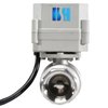 HSH-Flo 1 inch DN25 110-230VAC Normally Closed Stainless Steel 304/CF8 Motorized Electrical Ball Valve With U.S. Plug