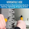 Jonard Tools M-216CKIT, Impact Resistant Hex Can Wrench Kit with 7/16" and 3/8" Hex Sockets, Ergonomic Handle, Built-In Wire Stripper 22 AWG + Hex Security Key Insert 5/16" and 5/32"