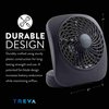 O2COOL Treva 5 Inch Battery Powered Fan Portable Desk Fan 2 Cooling Speeds with Compact Folding & Tilt Design Small Fan Cubicle Accessories Mini Fan Portable (Black)