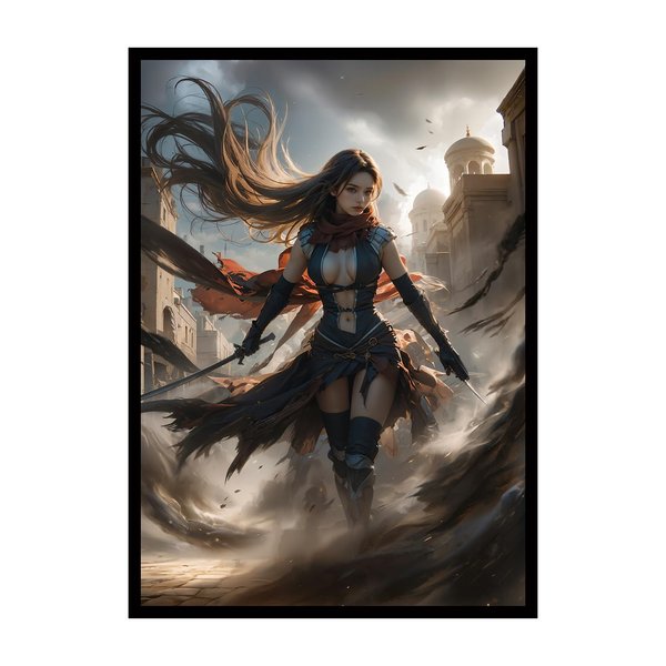 Hypttior MTG Card Sleeves - Assassin Girl - 100ct Matte Art Card Sleeves, Perfect for MTG, TCG Cards