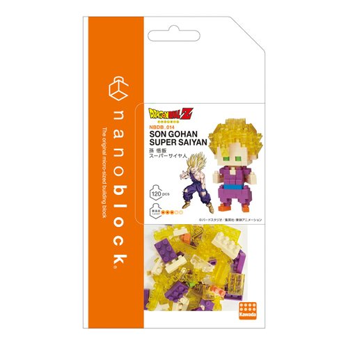 nanoblock - Dragon Ball Z - Son Gohan Super Saiyan, Character Collection Series Building Kit